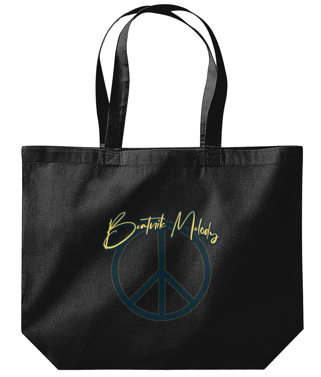 Organic Maxi Tote - Limited edition Beatnik Melody peace logo