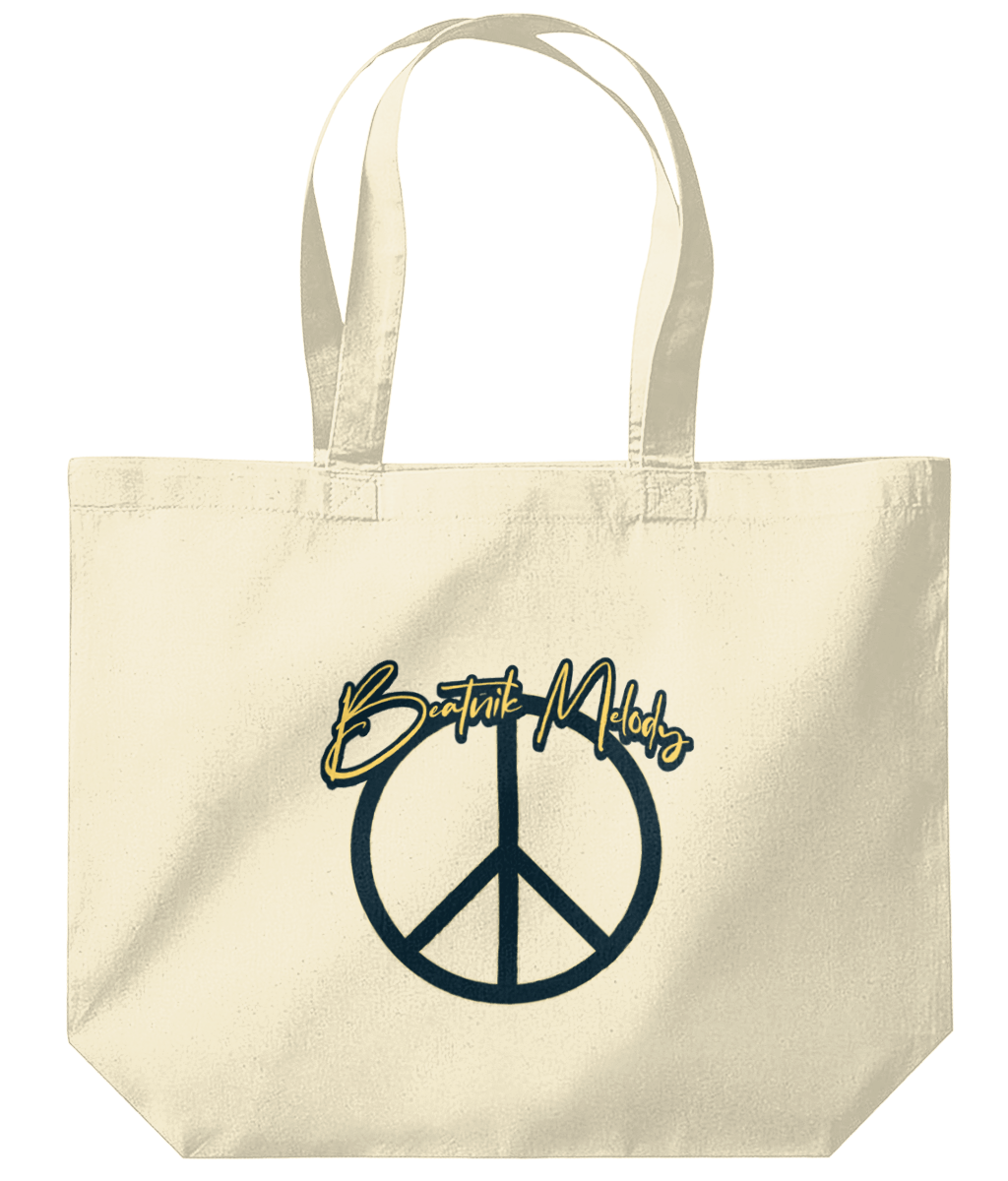 Organic Maxi Tote - Limited edition Beatnik Melody peace logo