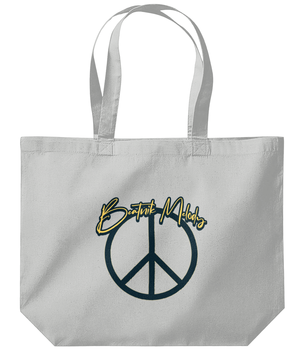 Organic Maxi Tote - Limited edition Beatnik Melody peace logo