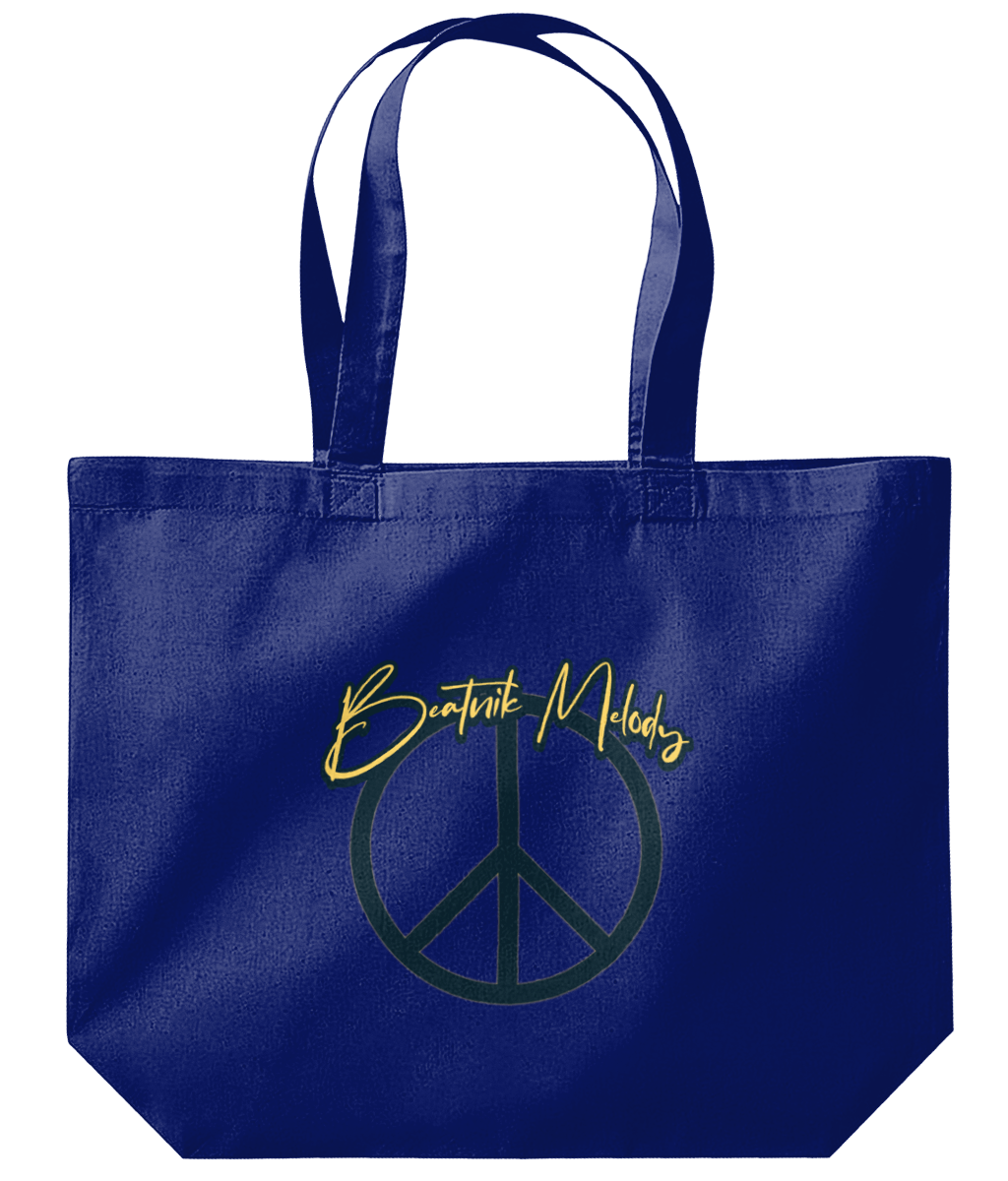 Organic Maxi Tote - Limited edition Beatnik Melody peace logo