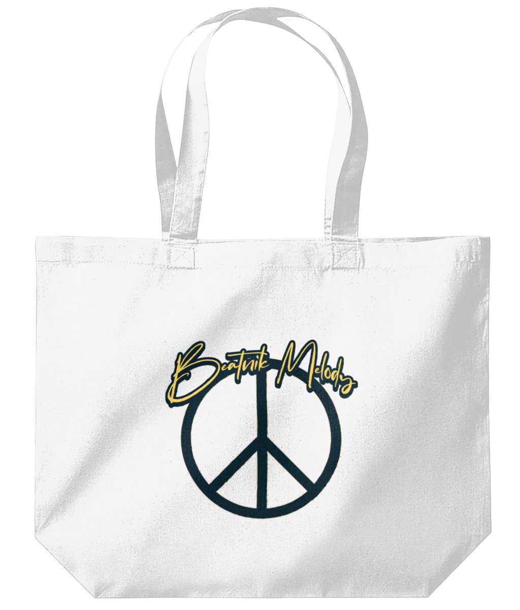 Organic Maxi Tote - Limited edition Beatnik Melody peace logo