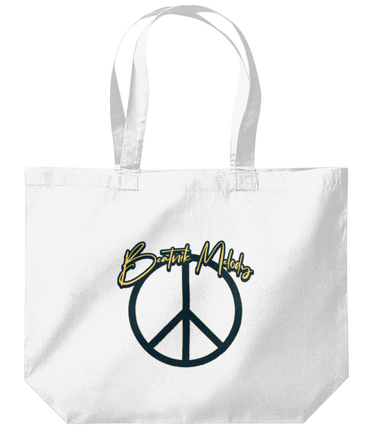 Organic Maxi Tote - Limited edition Beatnik Melody peace logo