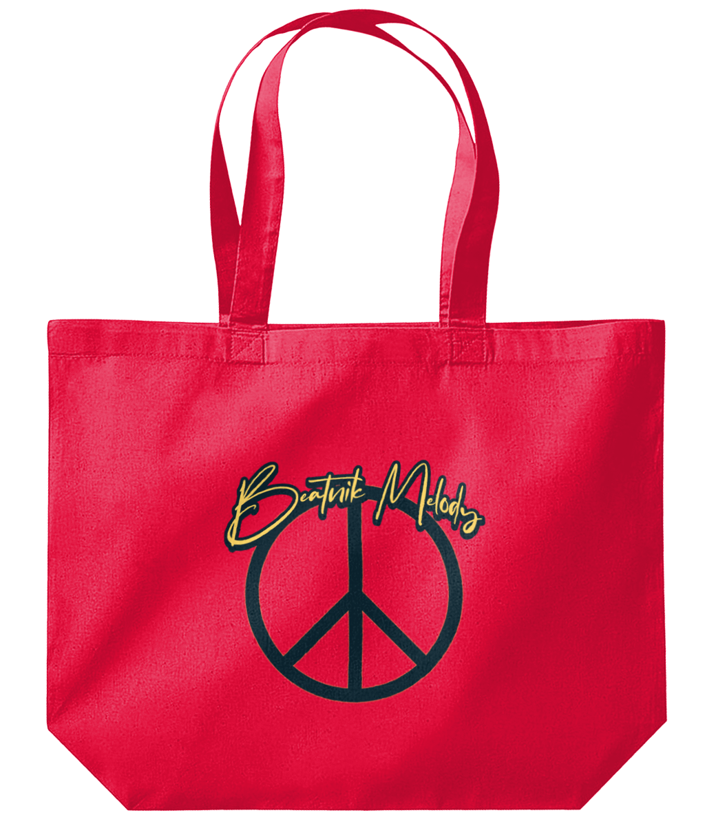 Organic Maxi Tote - Limited edition Beatnik Melody peace logo