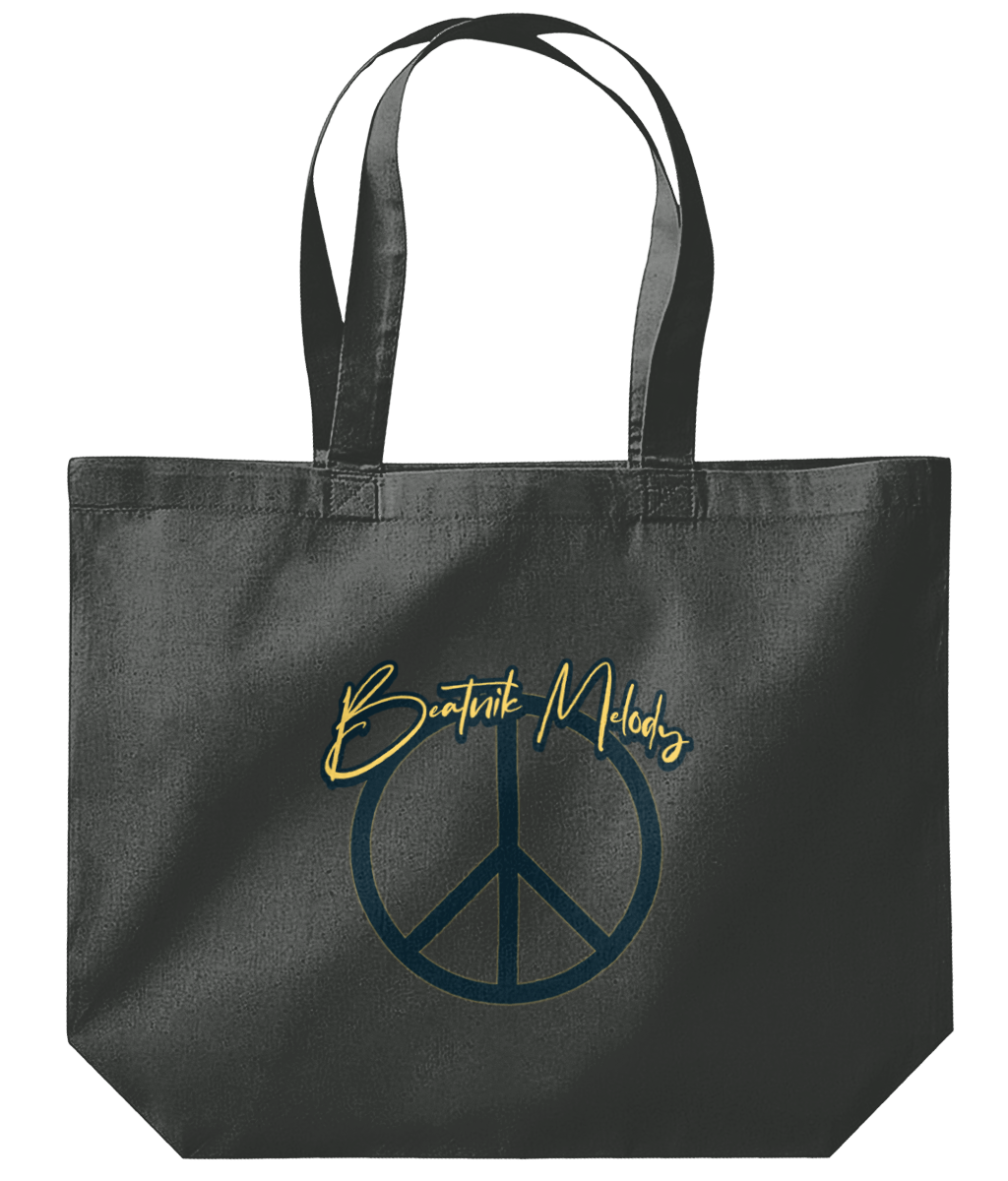 Organic Maxi Tote - Limited edition Beatnik Melody peace logo